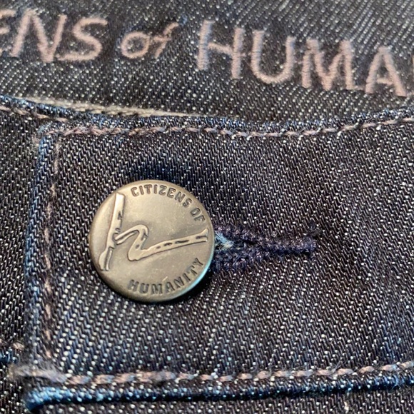 Citizens Of Humanity Dark Denim Hutton Medium Rise Wide Leg Jeans - Picture 12 of 15